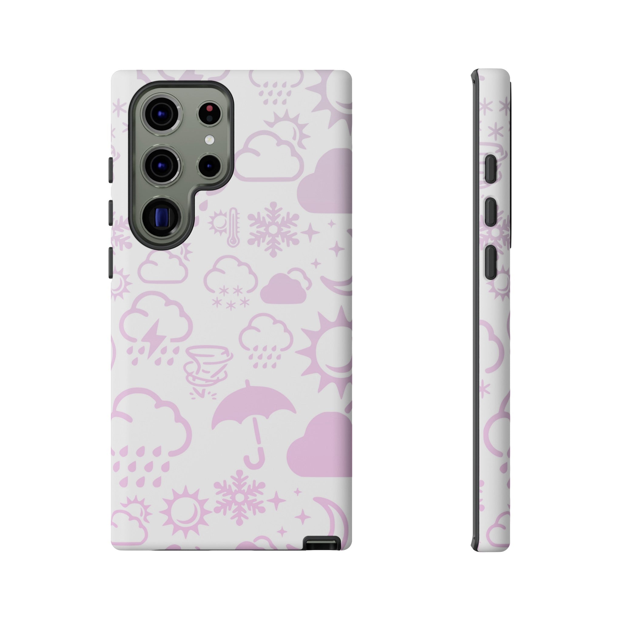 Funda resistente para teléfono Wx Icon (blanco/rosa) 