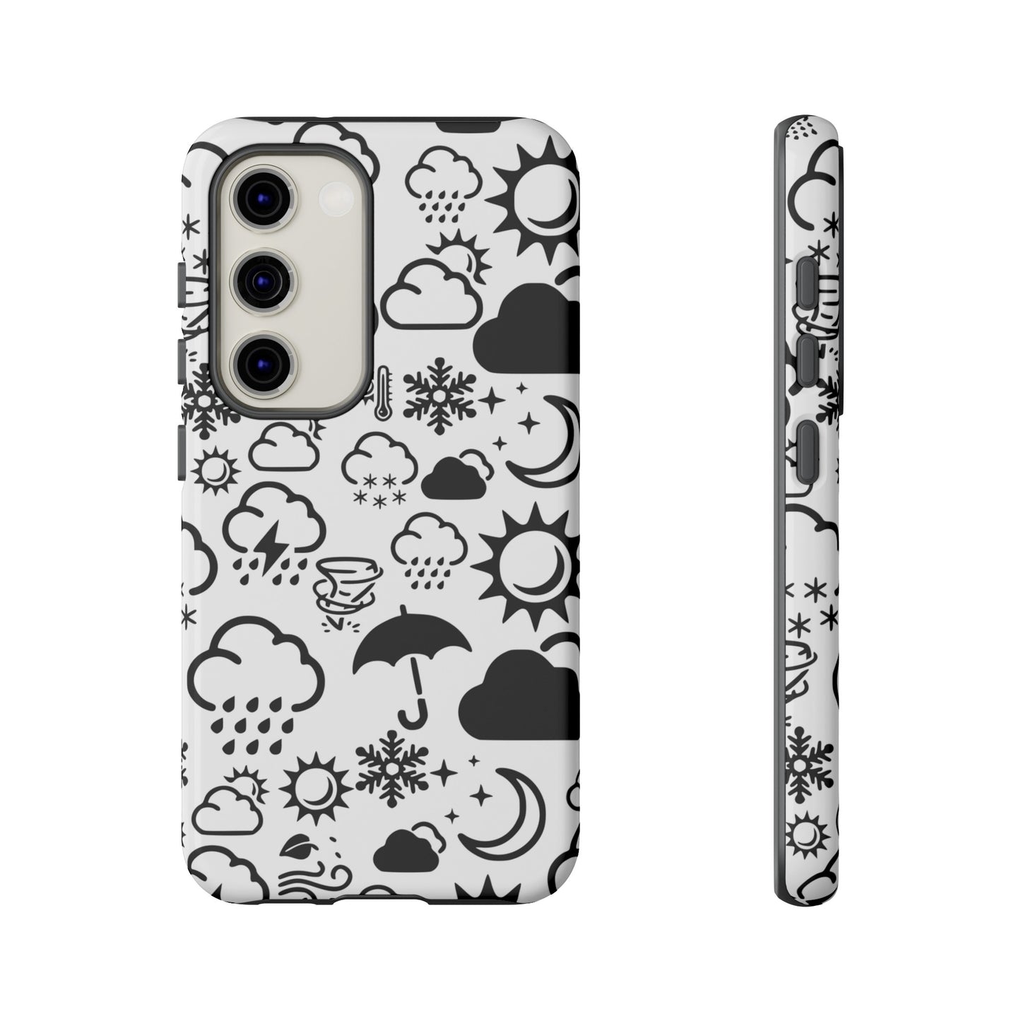 Wx Icon (White/Black) Tough Phone Case