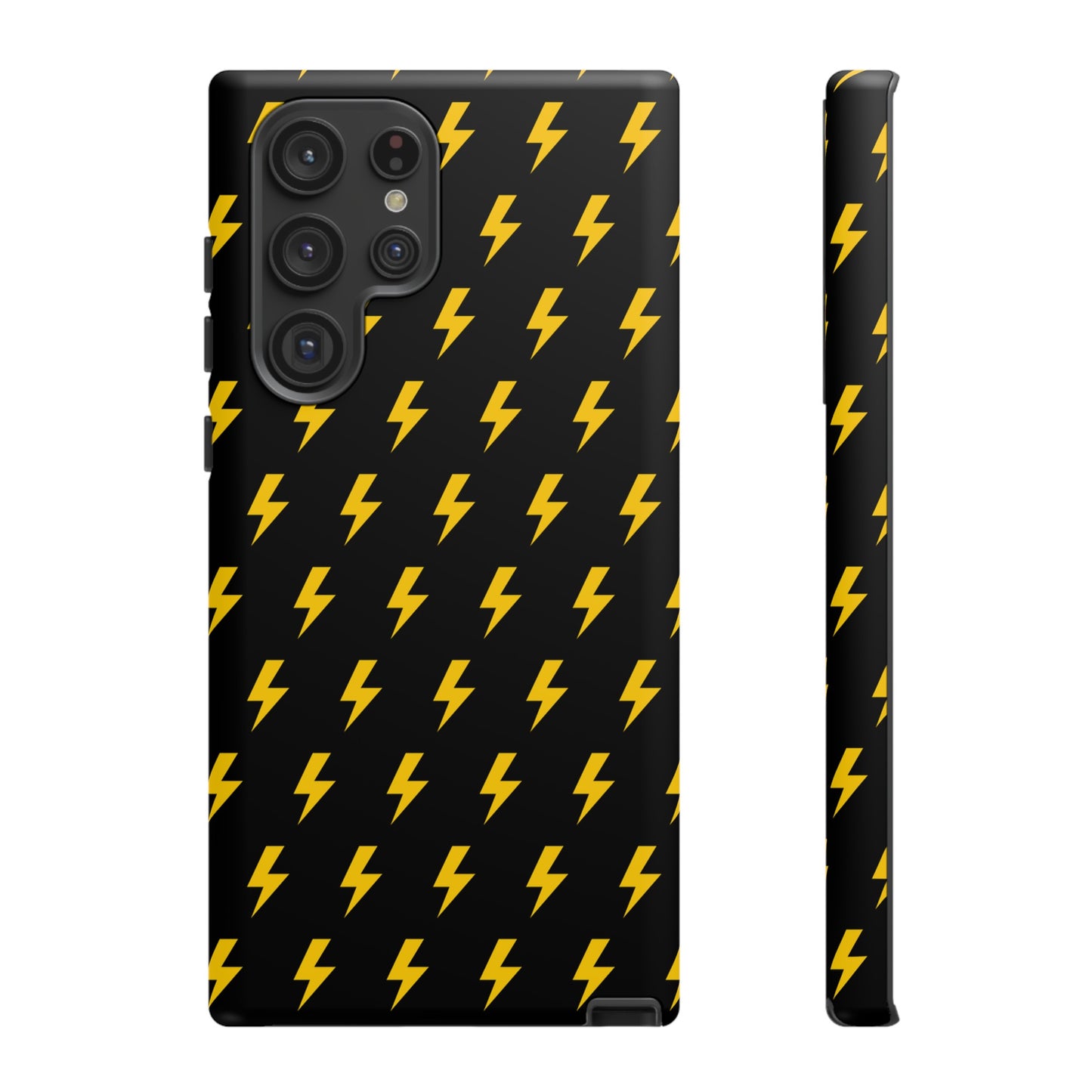 Étui de téléphone robuste Lightning Bolt (noir/jaune)