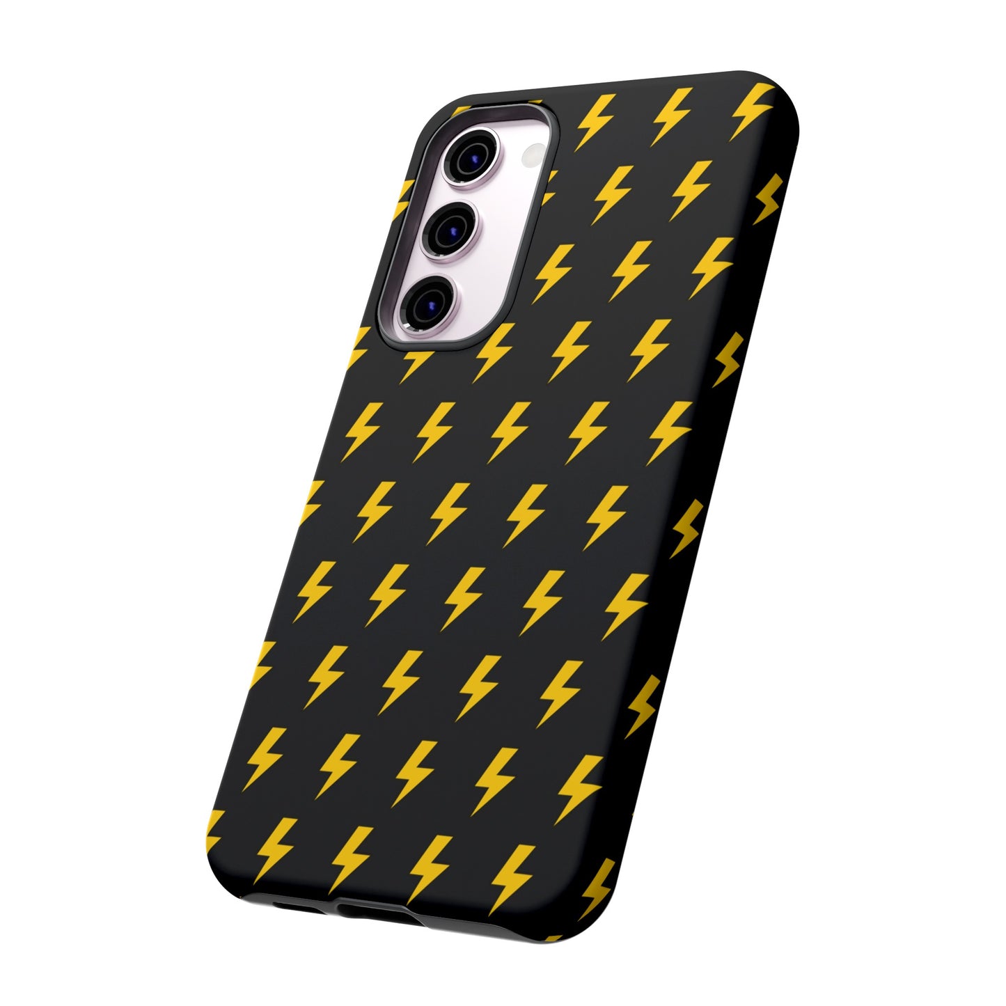 Étui de téléphone robuste Lightning Bolt (noir/jaune)