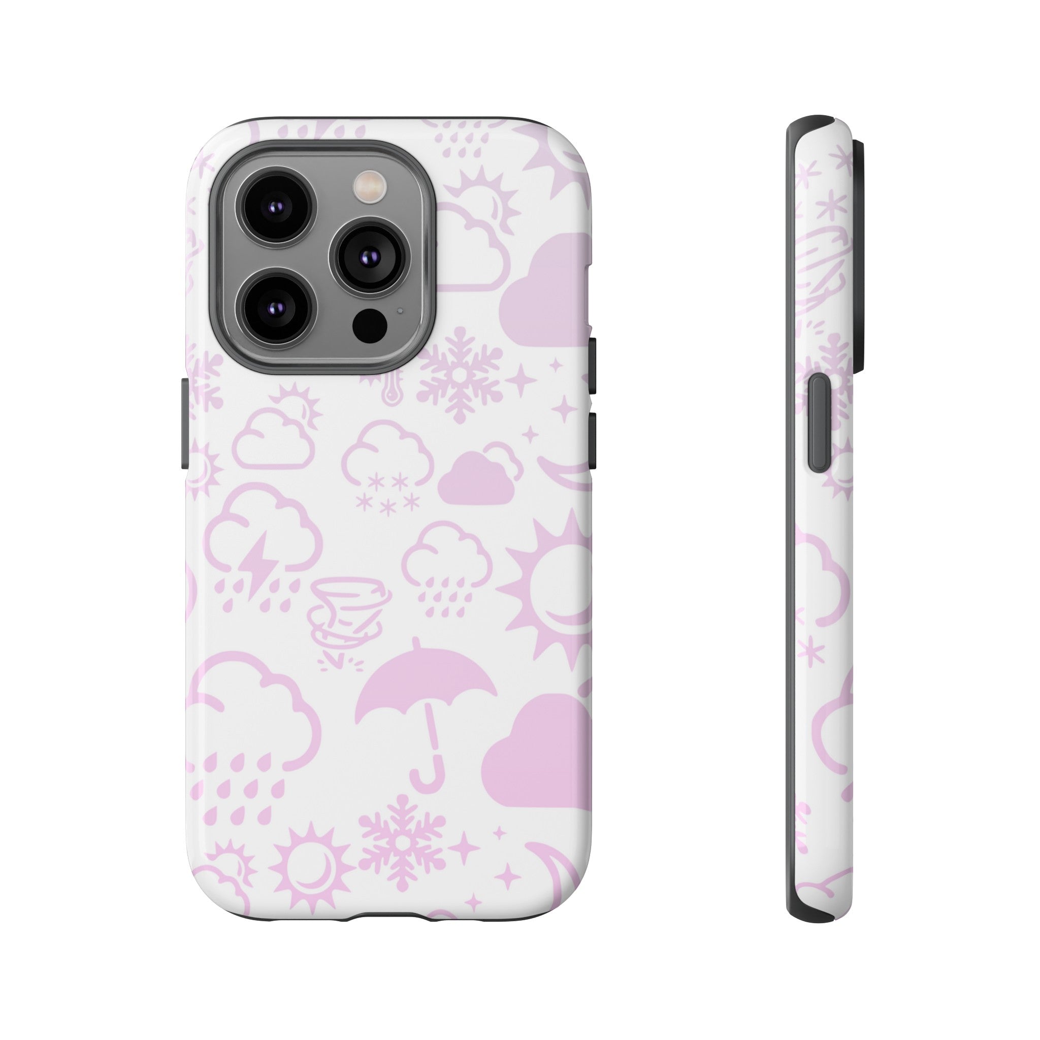 Funda resistente para teléfono Wx Icon (blanco/rosa) 