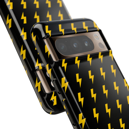 Étui de téléphone robuste Lightning Bolt (noir/jaune)