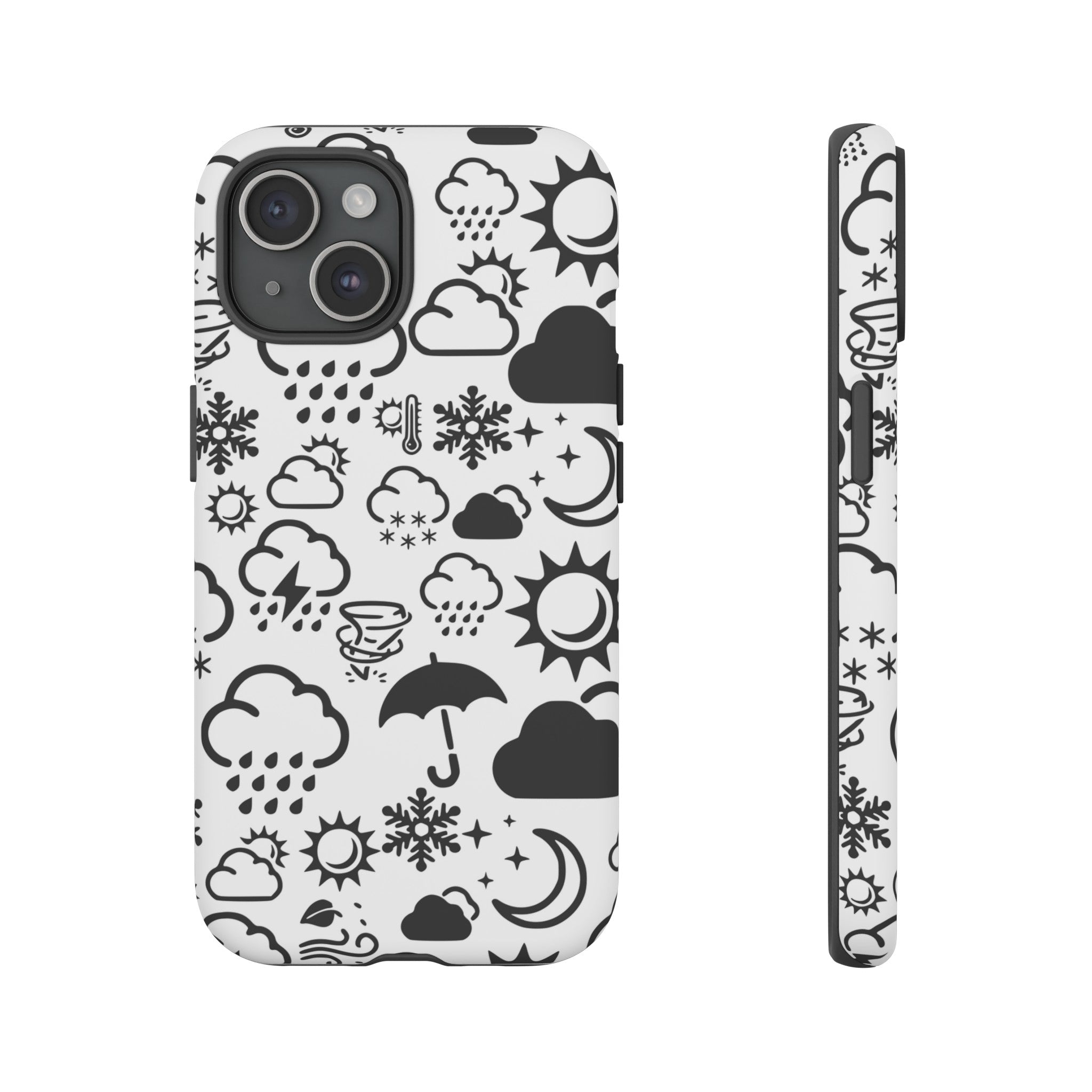 Funda resistente para teléfono Wx Icon (blanco/negro) 