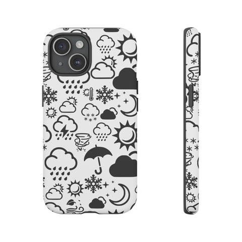 Funda resistente para teléfono Wx Icon (blanco/negro)