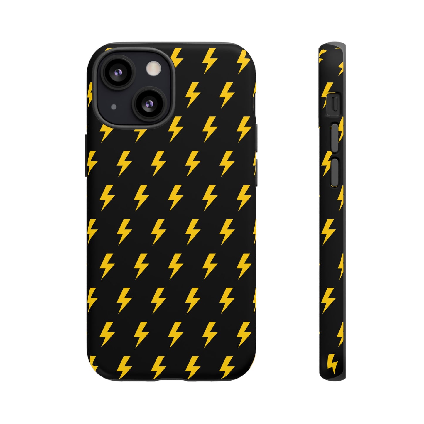 Étui de téléphone robuste Lightning Bolt (noir/jaune)