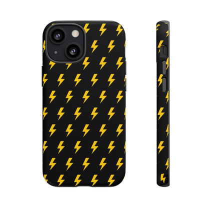 Étui de téléphone robuste Lightning Bolt (noir/jaune)