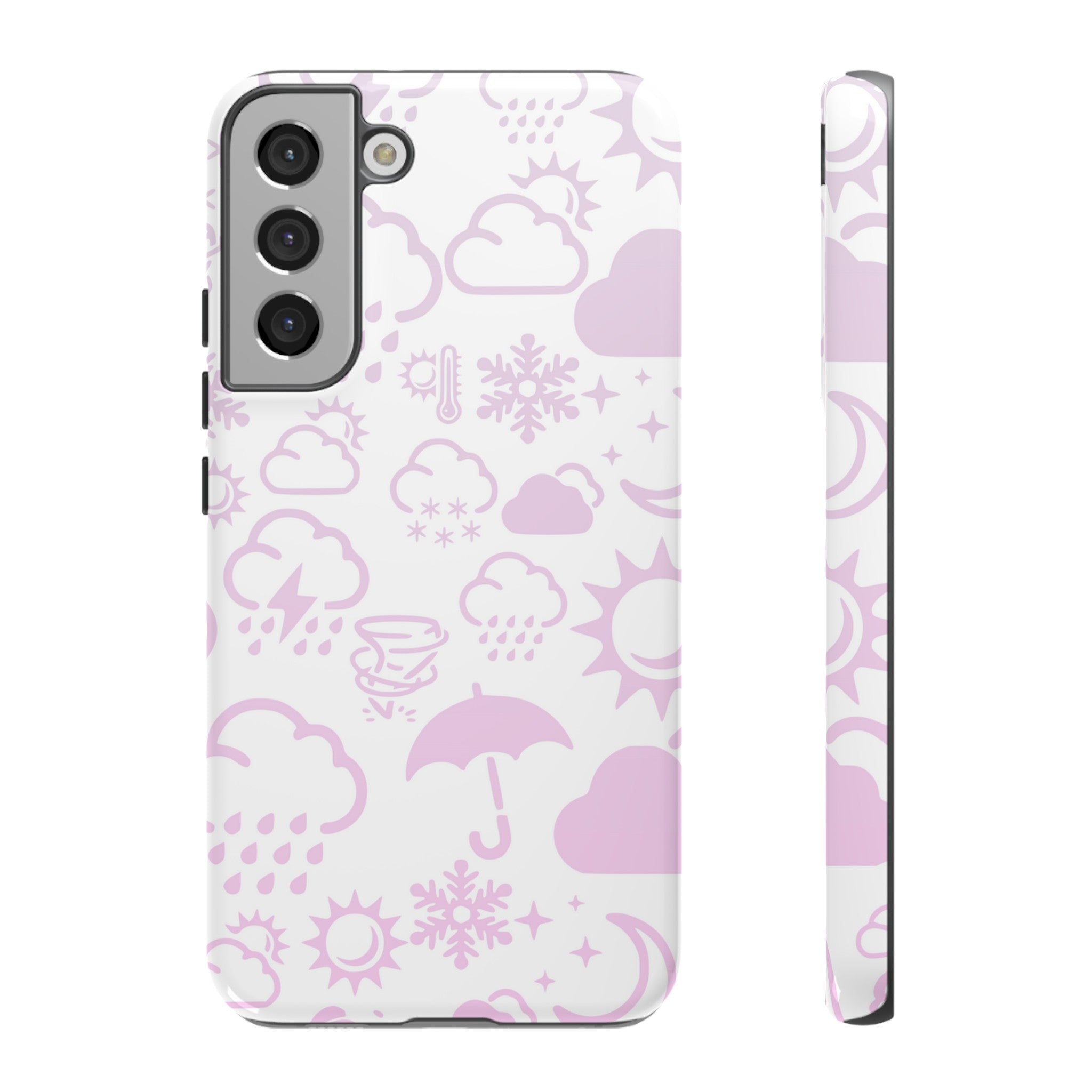 Funda resistente para teléfono Wx Icon (blanco/rosa) 