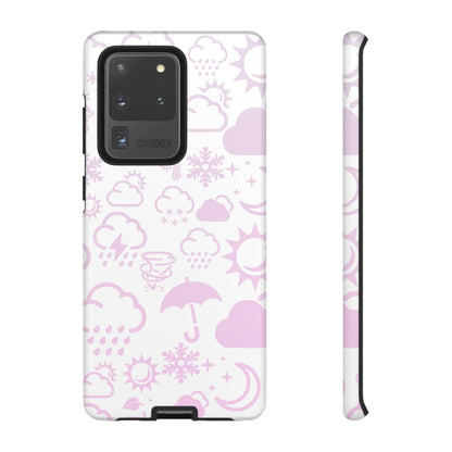 Funda resistente para teléfono Wx Icon (blanco/rosa)