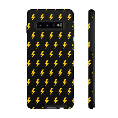 Étui de téléphone robuste Lightning Bolt (noir/jaune)