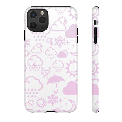 Funda resistente para teléfono Wx Icon (blanco/rosa)