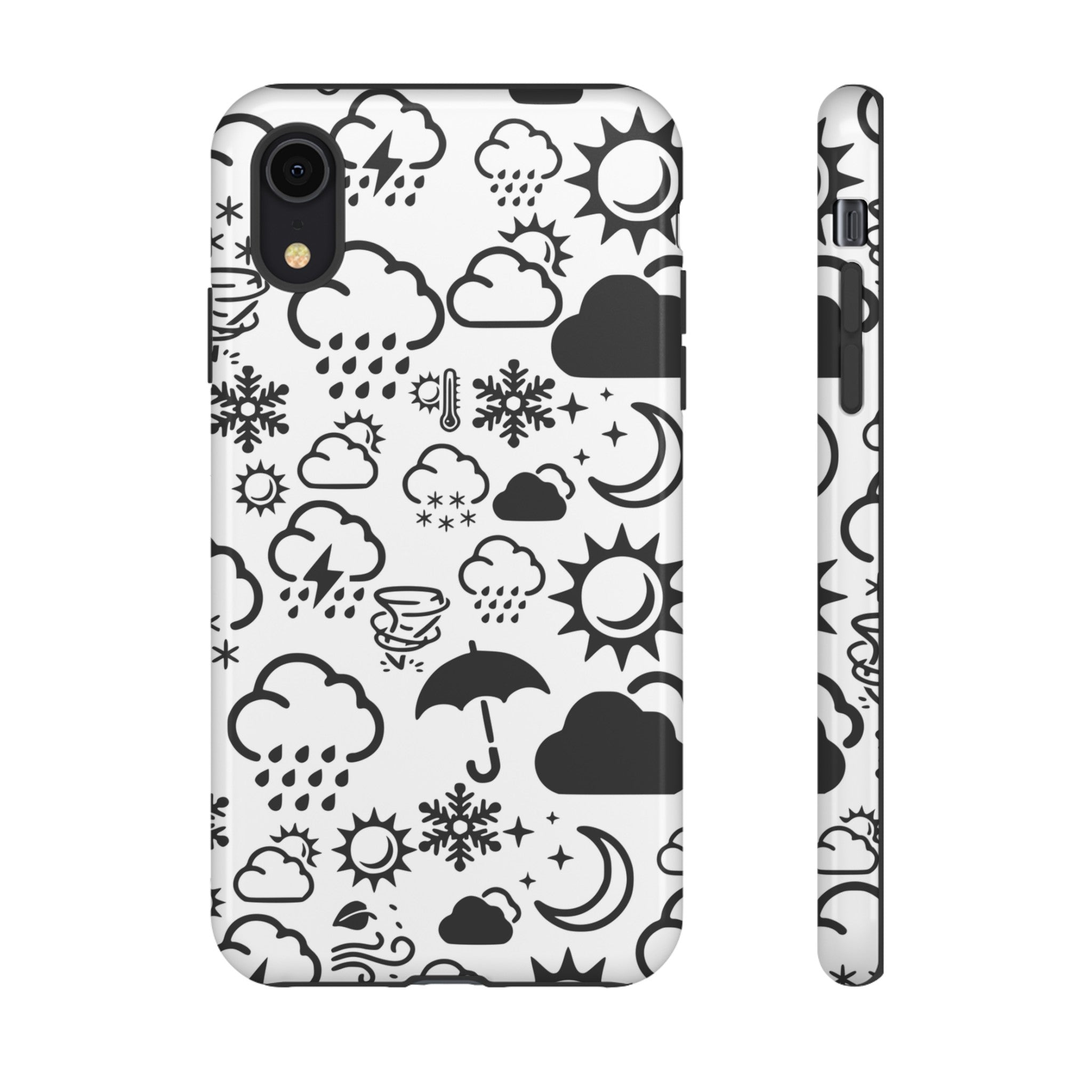 Funda resistente para teléfono Wx Icon (blanco/negro) 