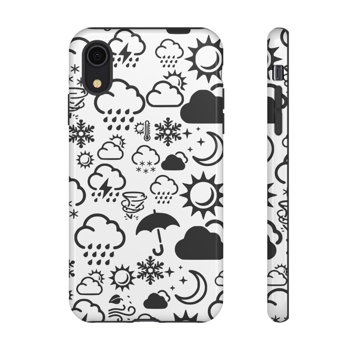 Wx Icon (White/Black) Tough Phone Case