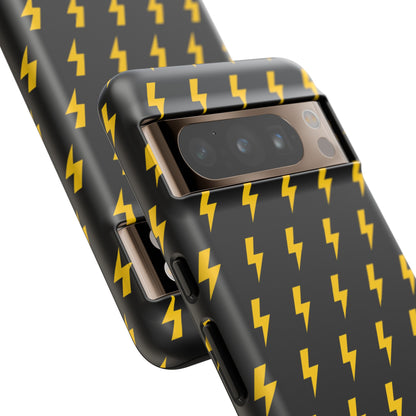 Étui de téléphone robuste Lightning Bolt (noir/jaune)