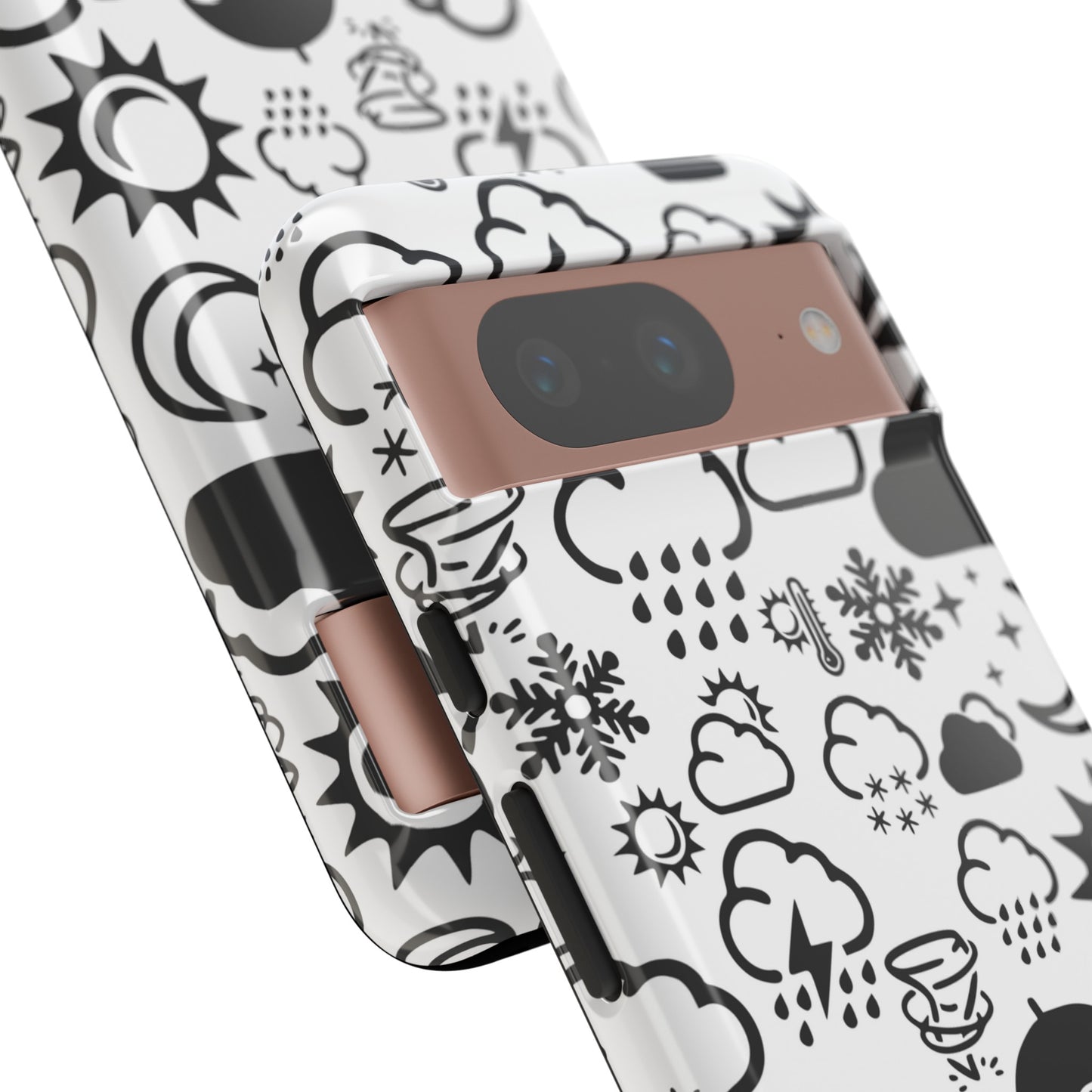 Wx Icon (White/Black) Tough Phone Case