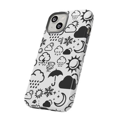 Wx Icon (White/Black) Tough Phone Case