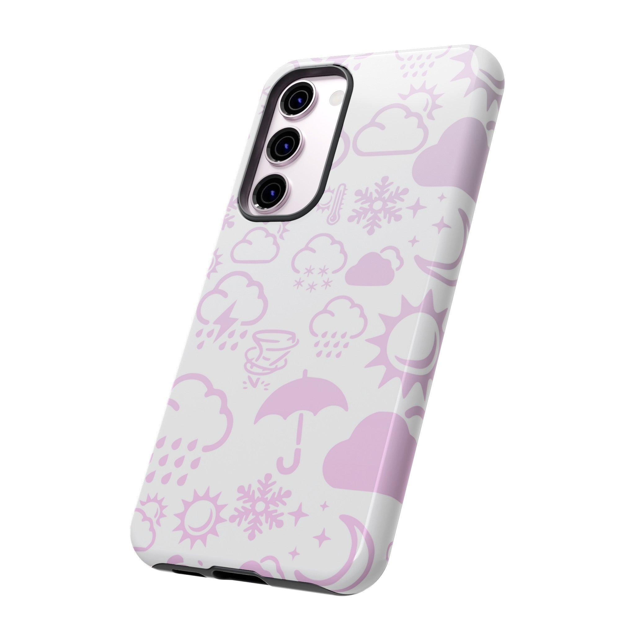 Funda resistente para teléfono Wx Icon (blanco/rosa) 