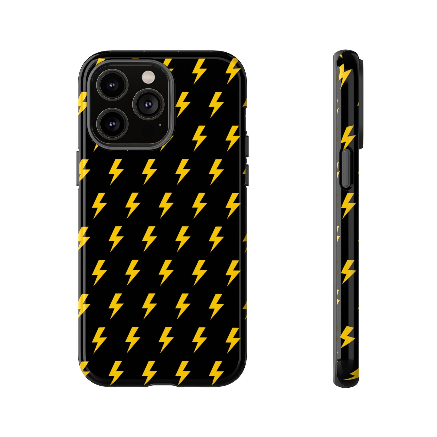 Étui de téléphone robuste Lightning Bolt (noir/jaune)