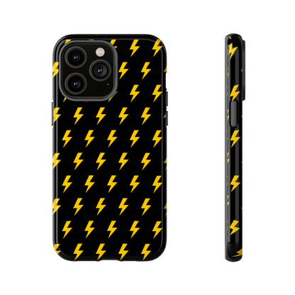 Étui de téléphone robuste Lightning Bolt (noir/jaune)