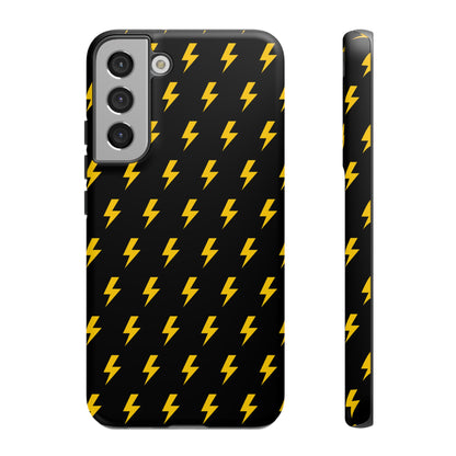 Étui de téléphone robuste Lightning Bolt (noir/jaune)