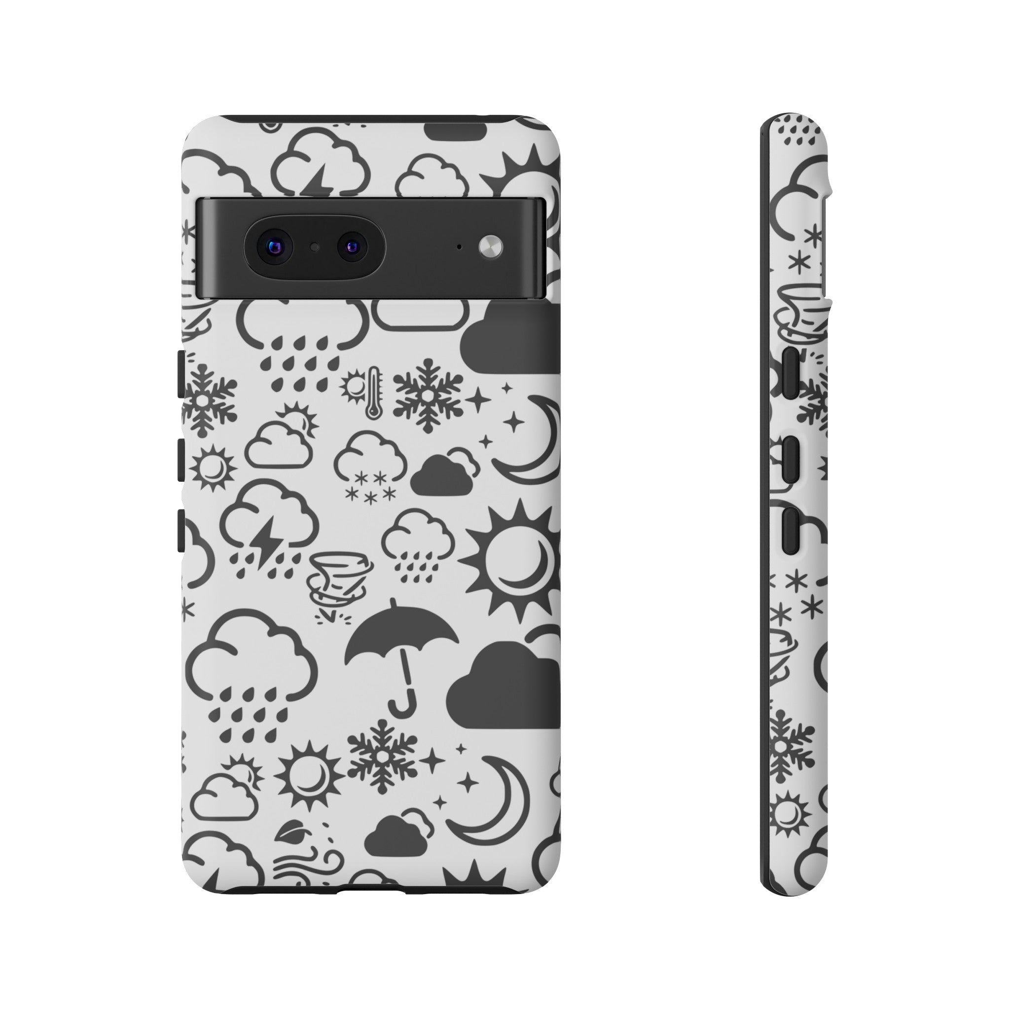 Funda resistente para teléfono Wx Icon (blanco/negro) 