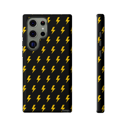 Étui de téléphone robuste Lightning Bolt (noir/jaune)