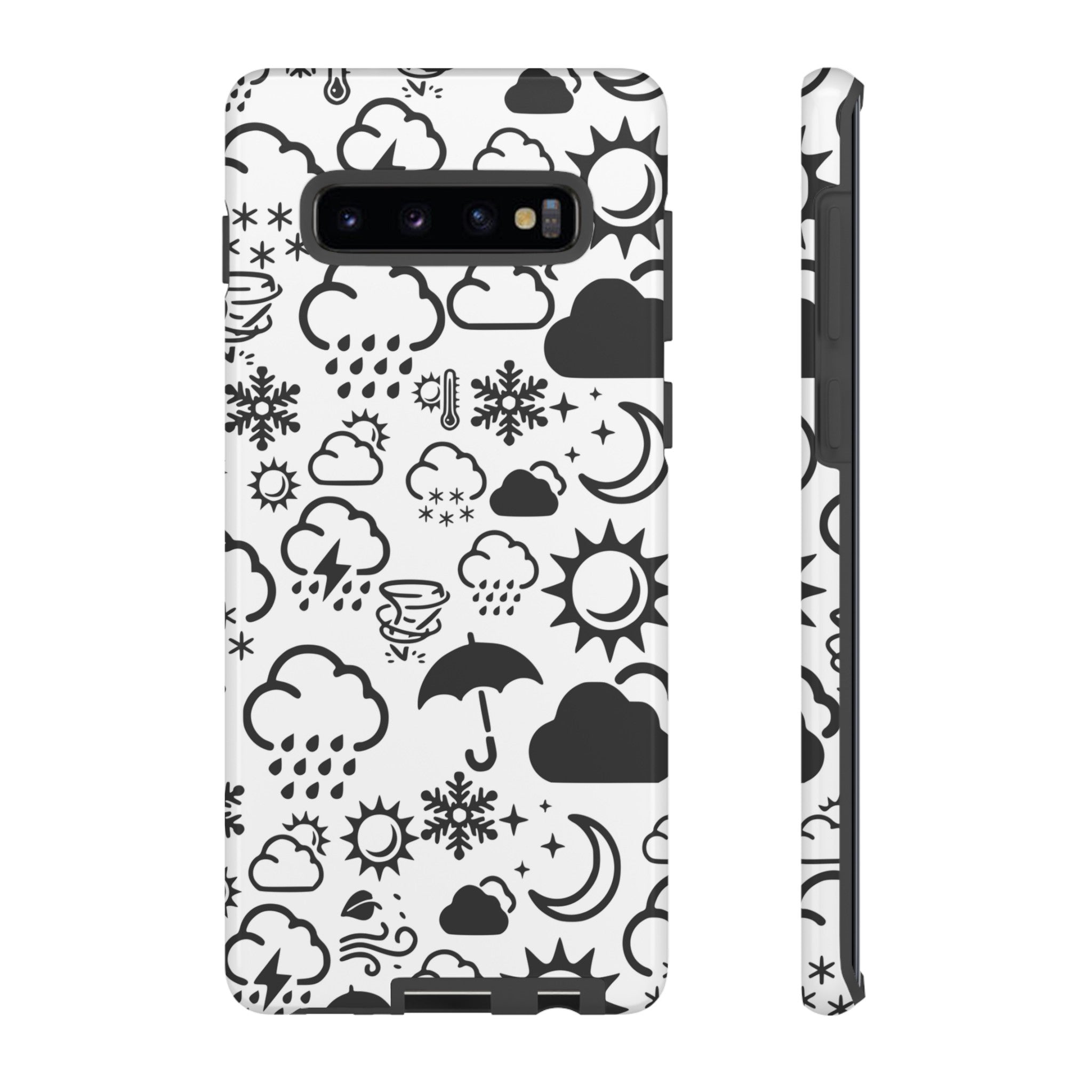 Funda resistente para teléfono Wx Icon (blanco/negro) 