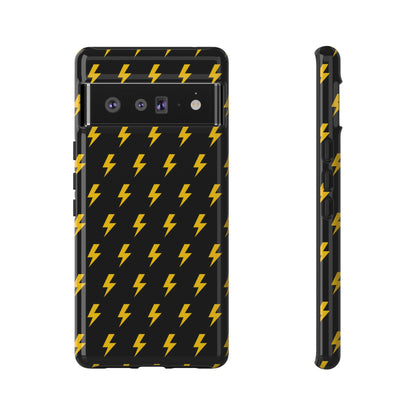 Étui de téléphone robuste Lightning Bolt (noir/jaune)