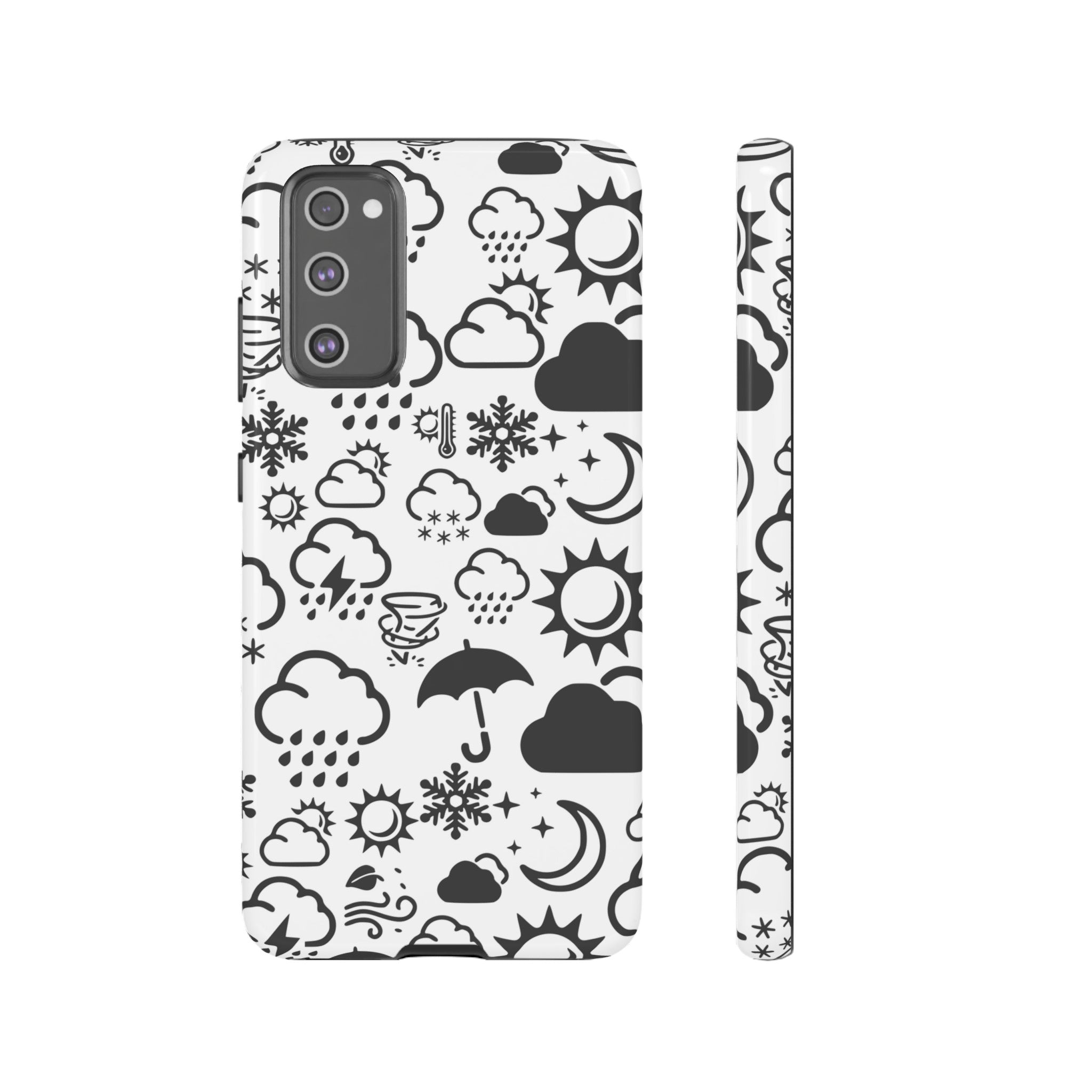 Funda resistente para teléfono Wx Icon (blanco/negro) 