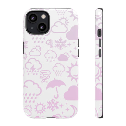 Funda resistente para teléfono Wx Icon (blanco/rosa)