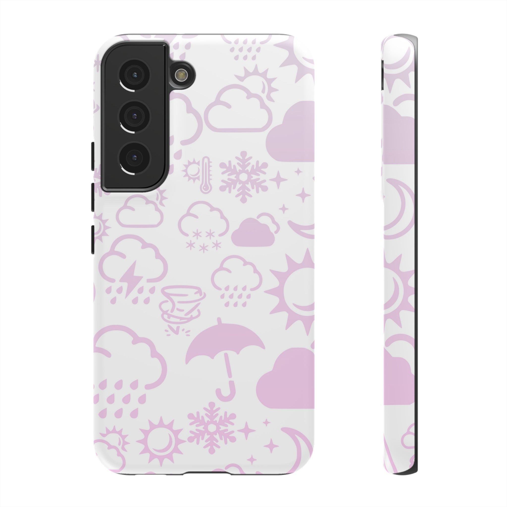 Funda resistente para teléfono Wx Icon (blanco/rosa) 