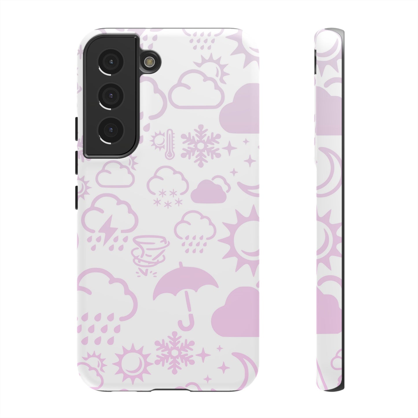 Funda resistente para teléfono Wx Icon (blanco/rosa)