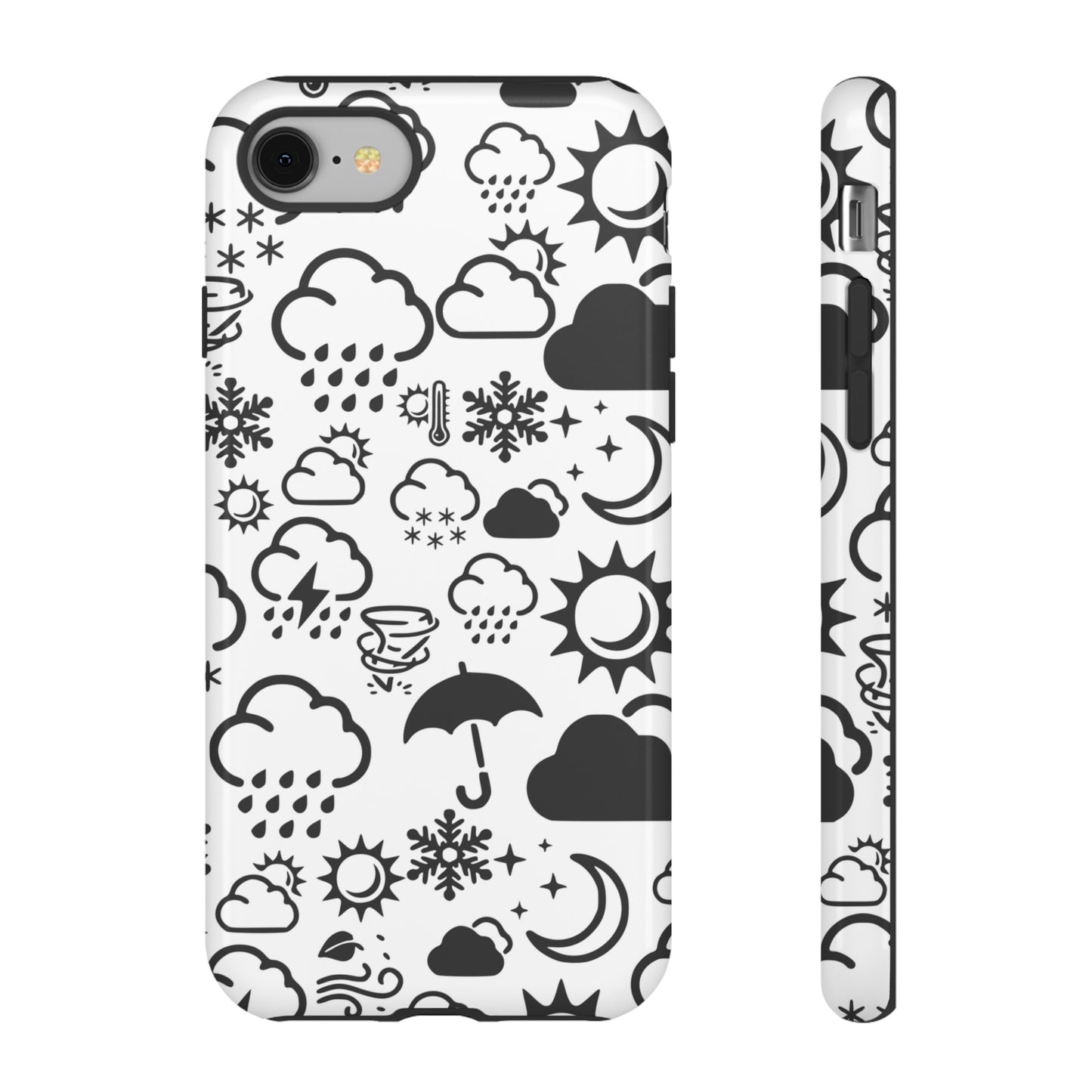 Wx Icon (White/Black) Tough Phone Case