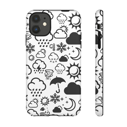 Wx Icon (White/Black) Tough Phone Case