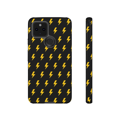 Étui de téléphone robuste Lightning Bolt (noir/jaune)