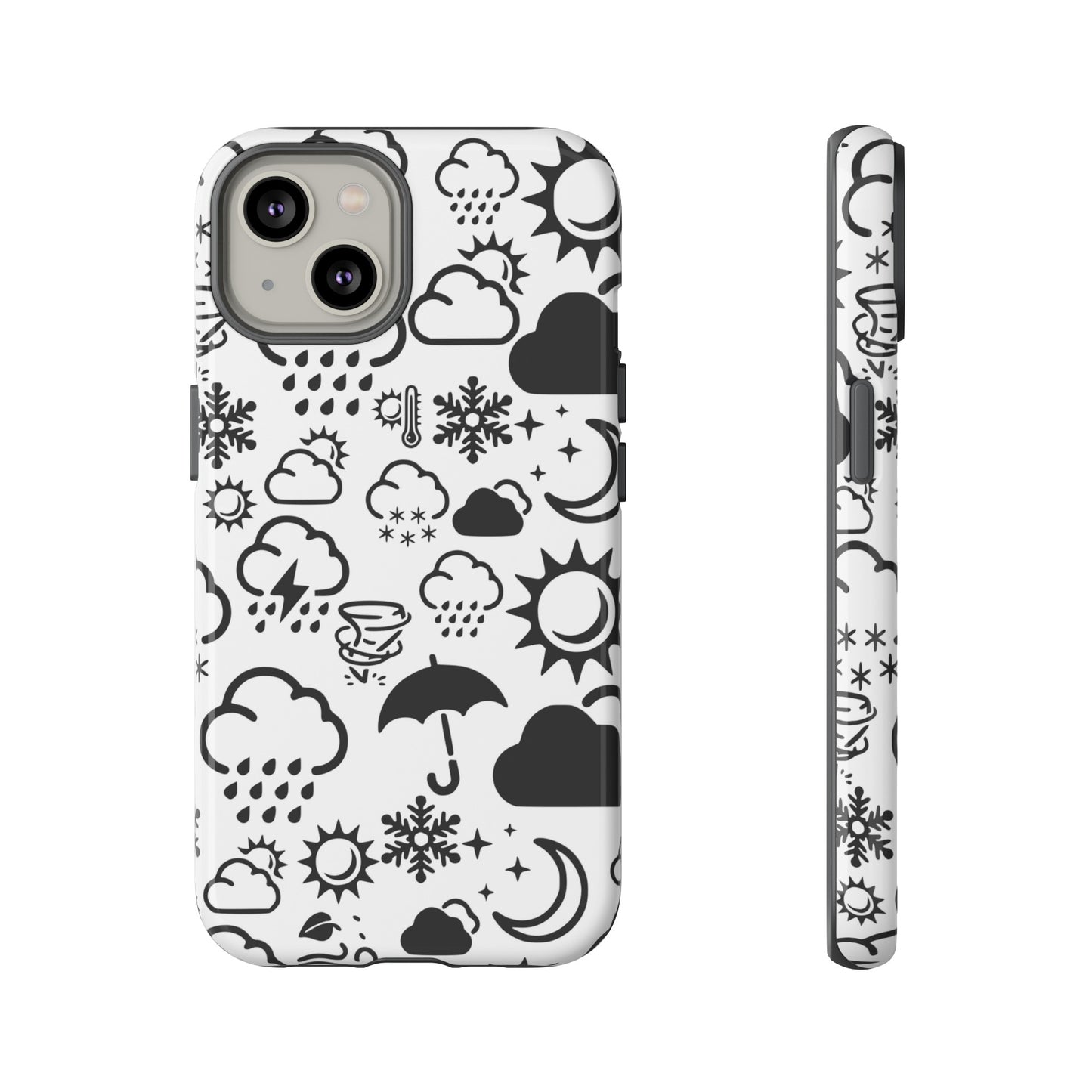 Wx Icon (White/Black) Tough Phone Case