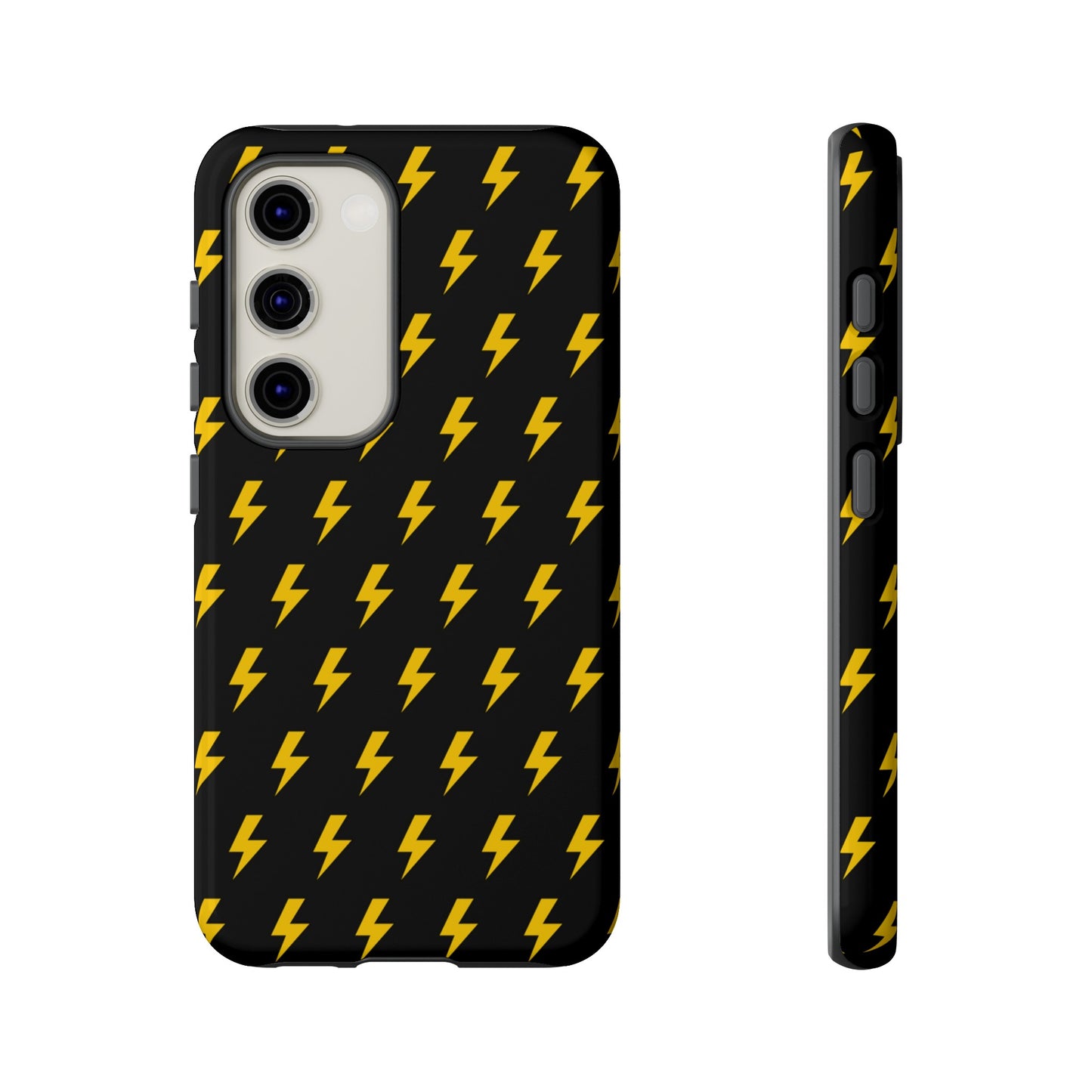 Étui de téléphone robuste Lightning Bolt (noir/jaune)