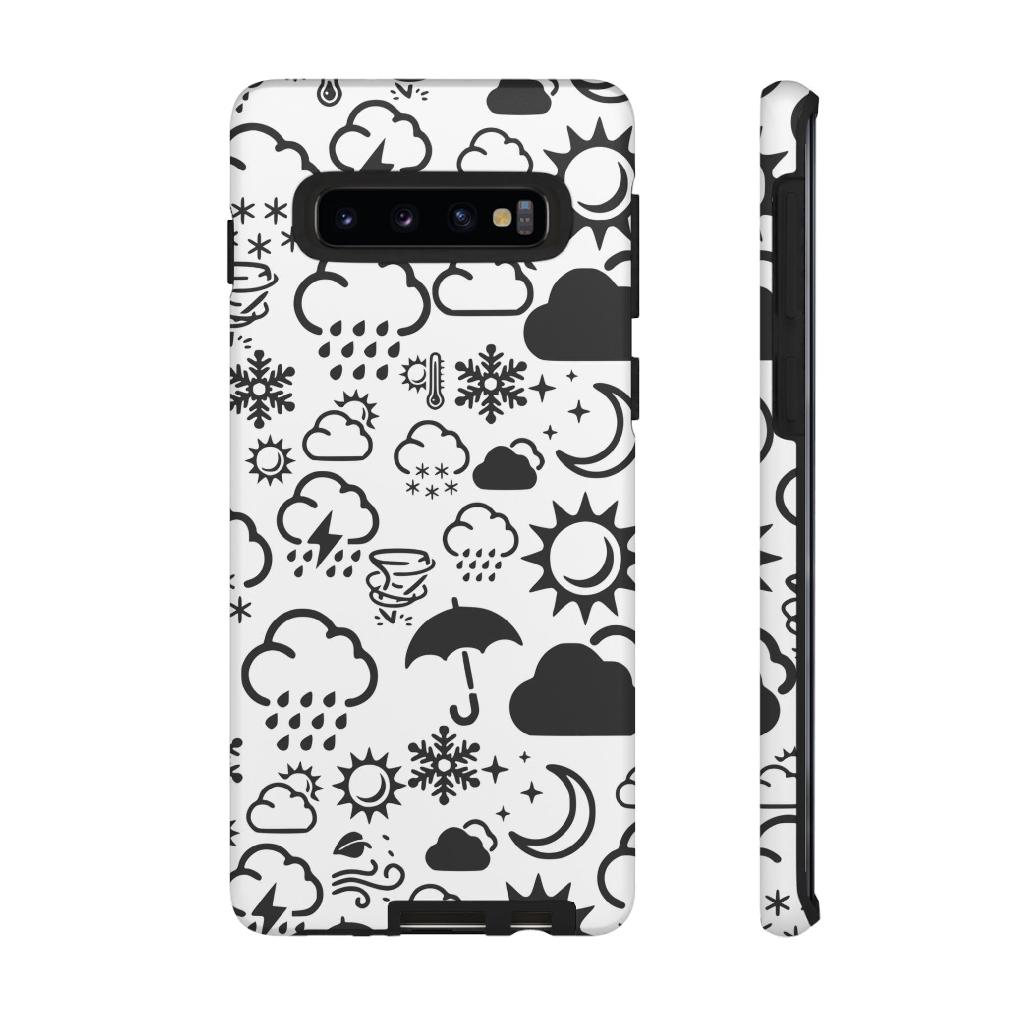 Funda resistente para teléfono Wx Icon (blanco/negro) 