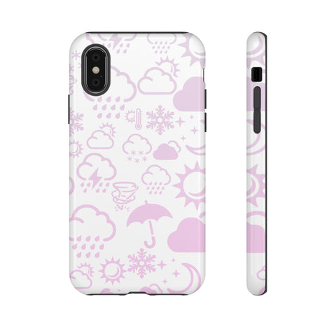 Funda resistente para teléfono Wx Icon (blanco/rosa)