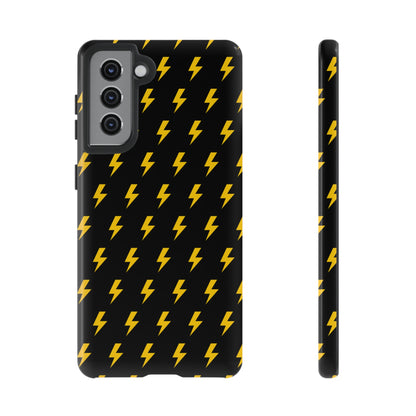 Étui de téléphone robuste Lightning Bolt (noir/jaune)