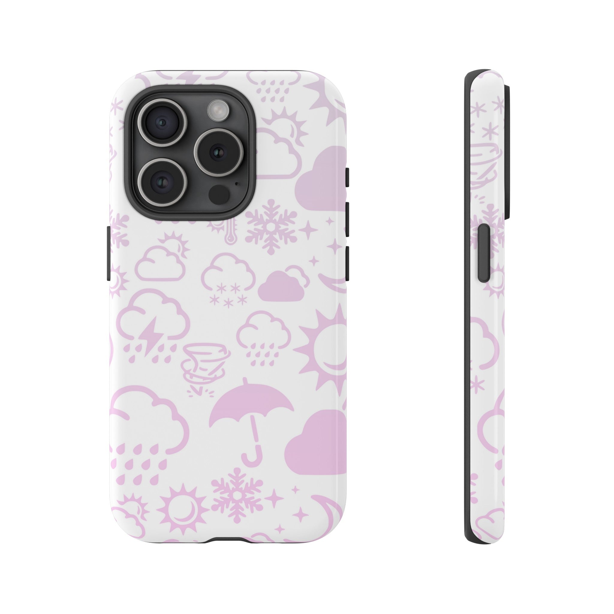 Funda resistente para teléfono Wx Icon (blanco/rosa) 