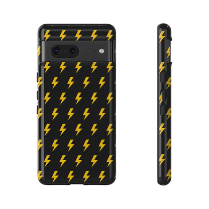 Étui de téléphone robuste Lightning Bolt (noir/jaune)