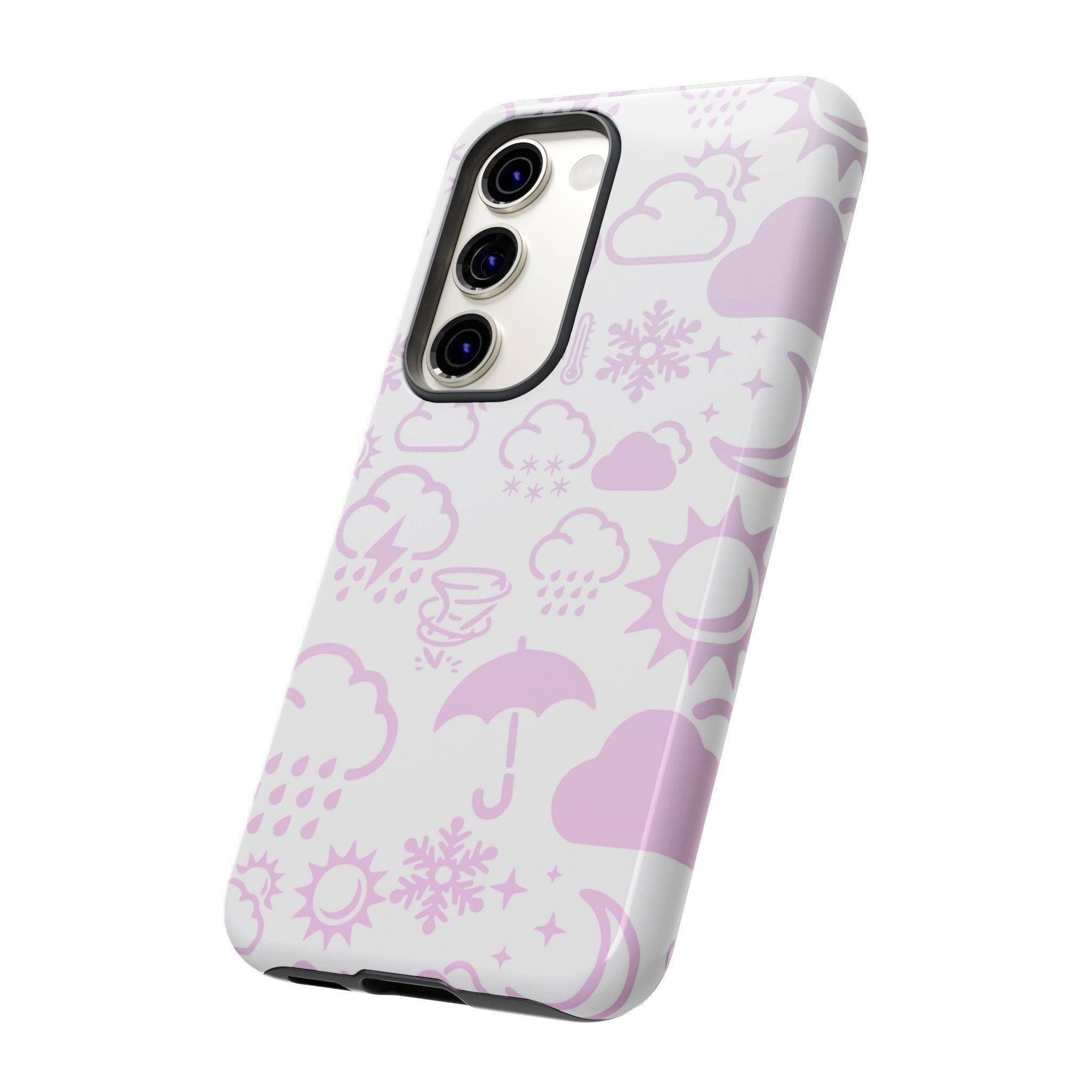 Funda resistente para teléfono Wx Icon (blanco/rosa) 