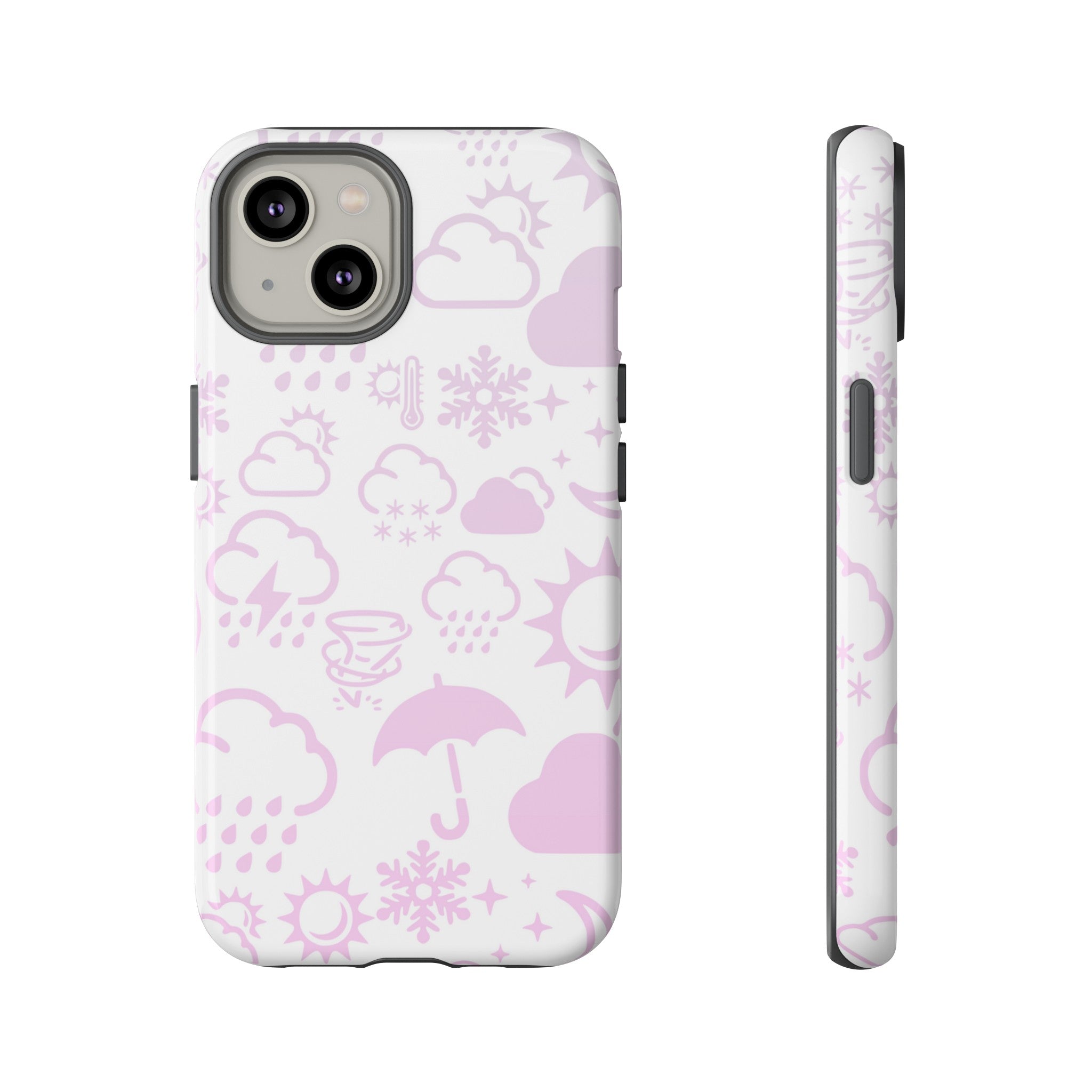 Funda resistente para teléfono Wx Icon (blanco/rosa) 