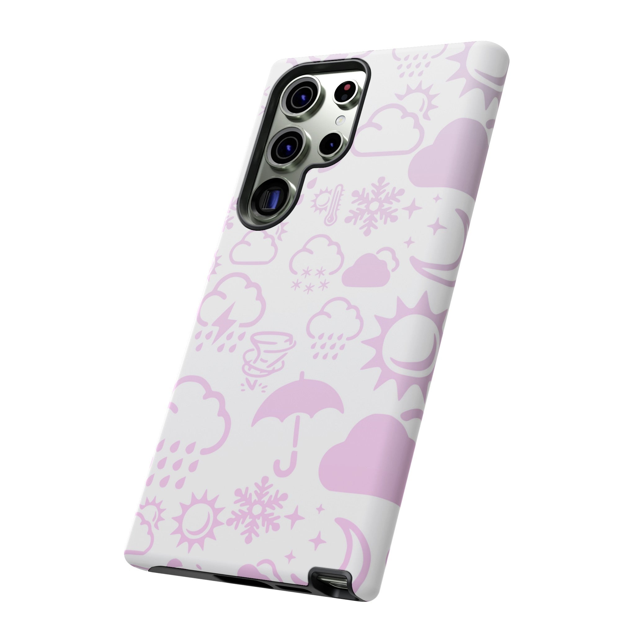 Funda resistente para teléfono Wx Icon (blanco/rosa) 