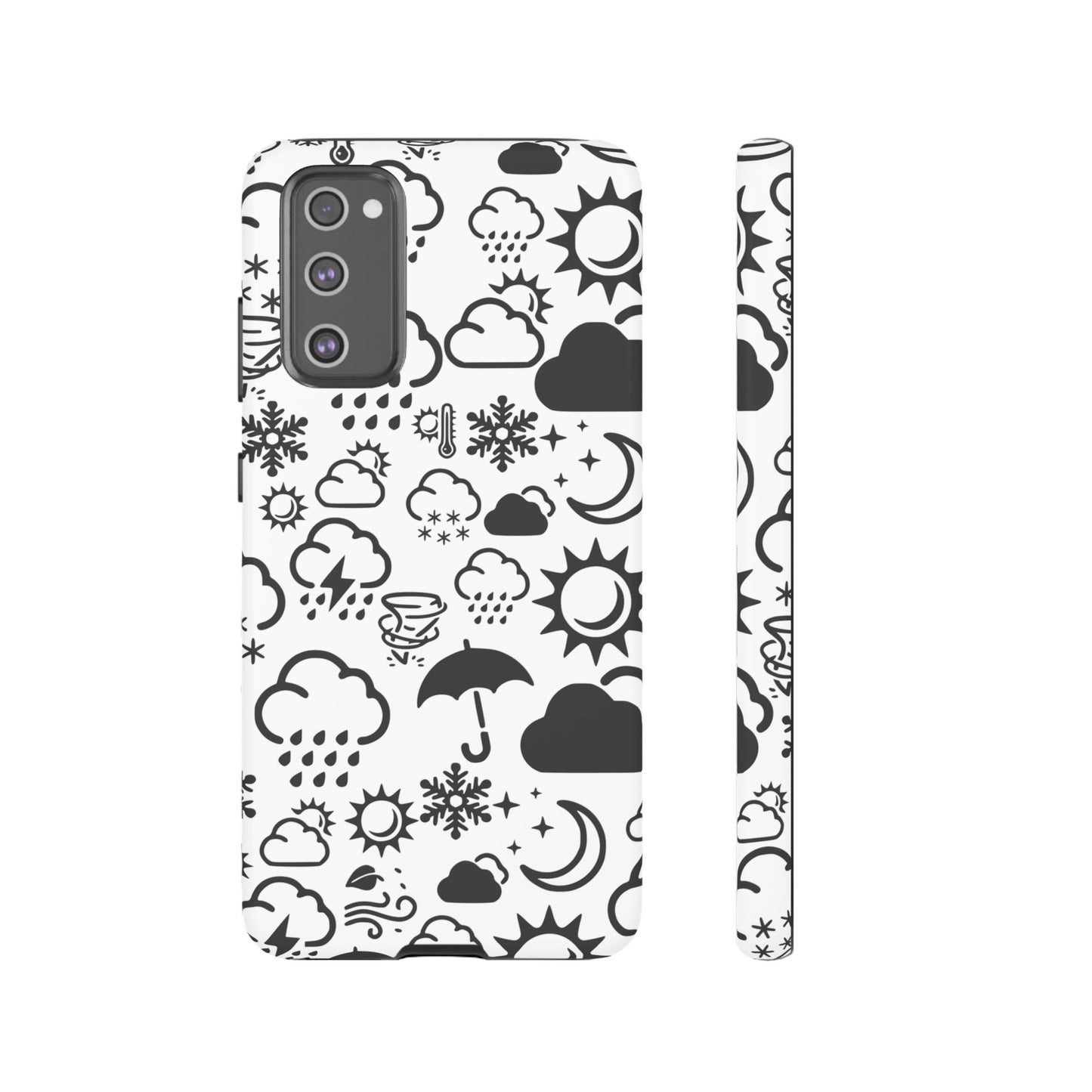 Wx Icon (White/Black) Tough Phone Case