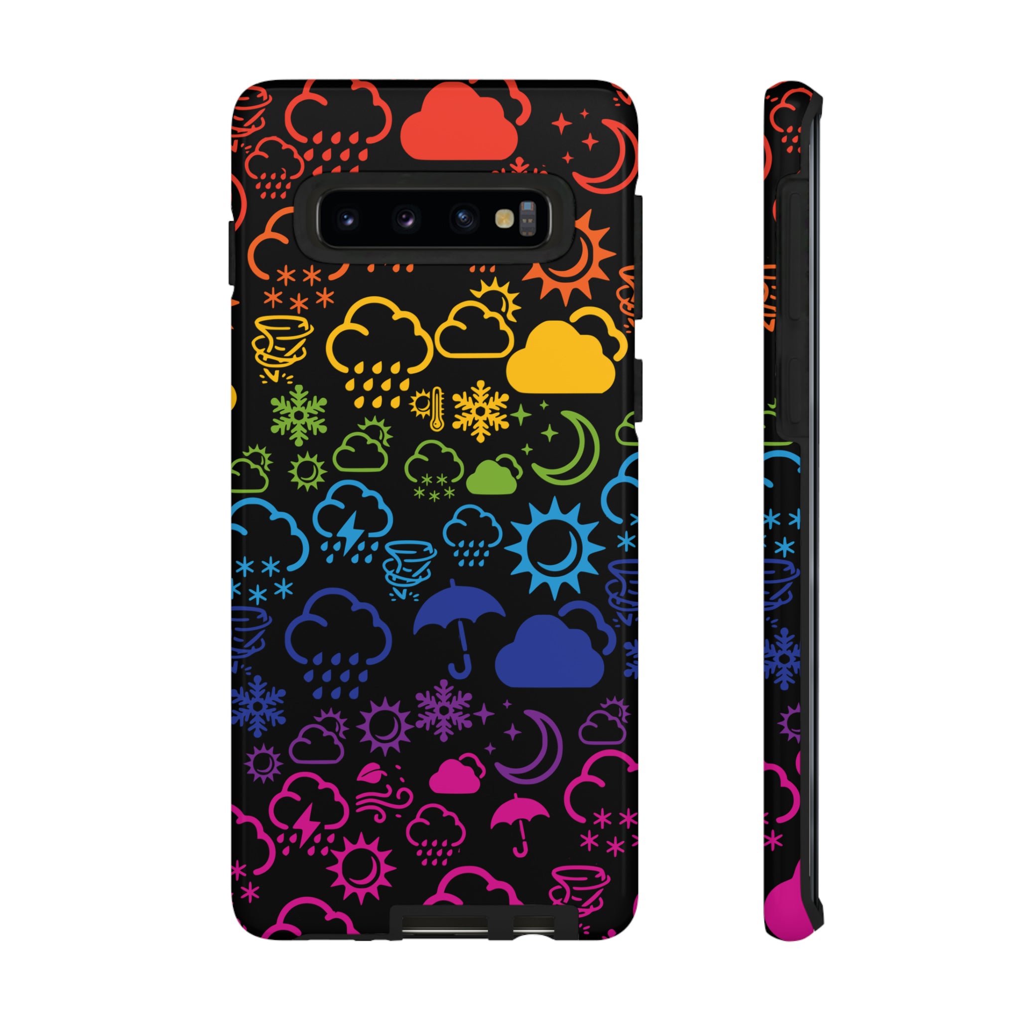 Wx Icon (Black/Rainbow) Tough Phone Case 
