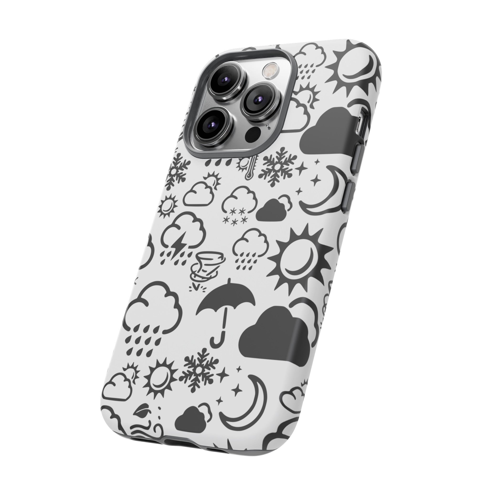 Funda resistente para teléfono Wx Icon (blanco/negro) 