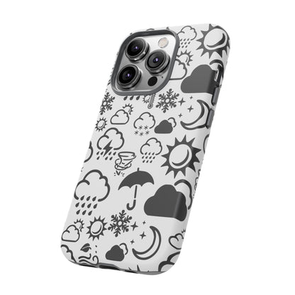 Wx Icon (White/Black) Tough Phone Case