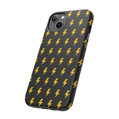 Étui de téléphone robuste Lightning Bolt (noir/jaune)