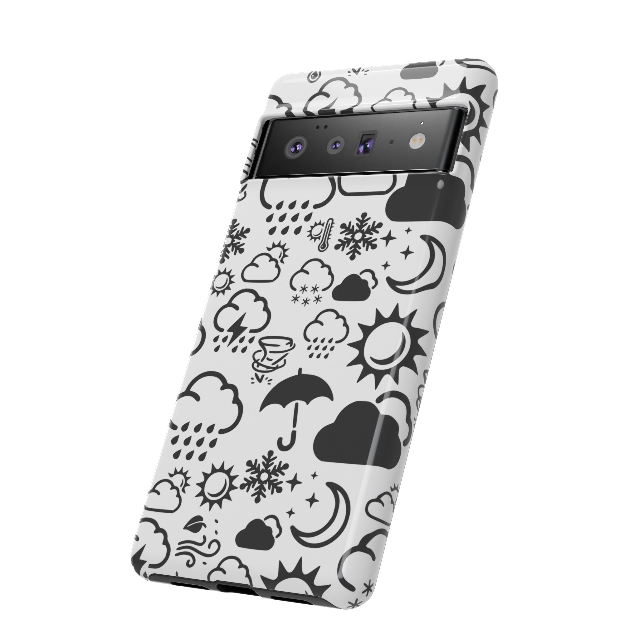 Funda resistente para teléfono Wx Icon (blanco/negro) 